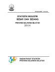 Statistics Of Large And Medium Industries Of South Sulawesi Province 2013