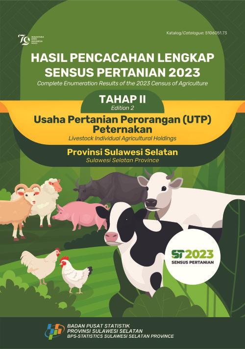 Hasil Pencacahan Lengkap Sensus Pertanian 2023 - Tahap II: Usaha Pertanian Perorangan (UTP) Peternakan Provinsi Sulawesi Selatan