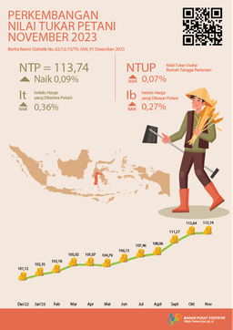 Nilai Tukar Petani (NTP) November 2023 Sebesar 113,74