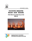 Statistik Industri Besar Dan Sedang Provinsi Sulawesi Selatan 2012