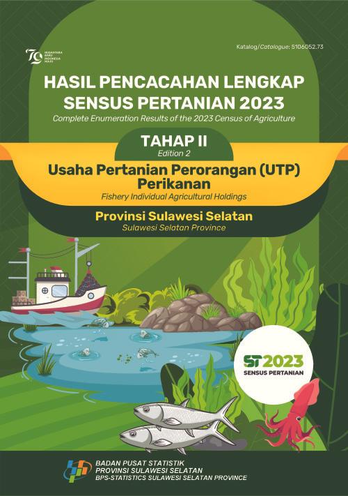 Hasil Pencacahan Lengkap Sensus Pertanian 2023 - Tahap II: Usaha Pertanian Perorangan (UTP) Perikanan Provinsi Sulawesi Selatan