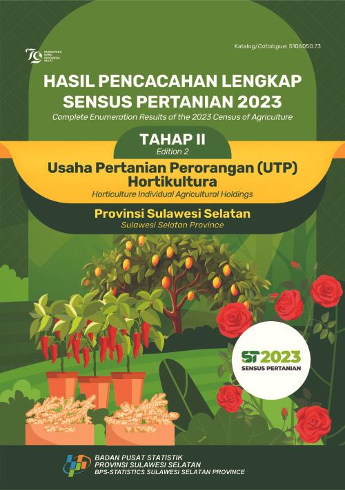 Hasil Pencacahan Lengkap Sensus Pertanian 2023 - Tahap II: Usaha Pertanian Perorangan (UTP) Hortikultura Provinsi Sulawesi Selatan